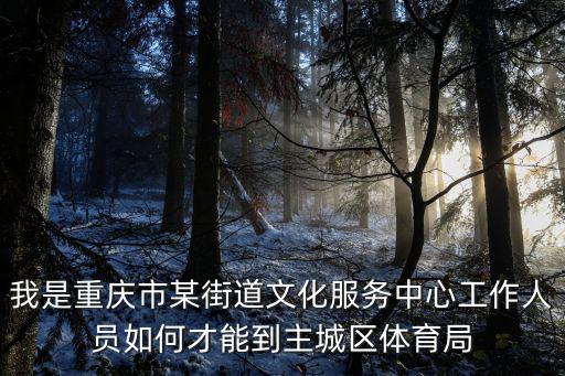 我是重慶市某街道文化服務(wù)中心工作人員如何才能到主城區(qū)體育局