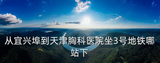 從宜興埠到天津胸科醫院坐3號地鐵哪站下