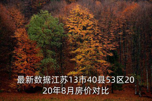 最新數據江蘇13市40縣53區(qū)2020年8月房價對比
