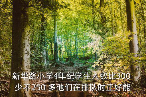 新華路小學4年紀學生人數比300 少不250 多他們在排隊時正好能