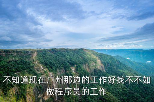 不知道現(xiàn)在廣州那邊的工作好找不不如做程序員的工作