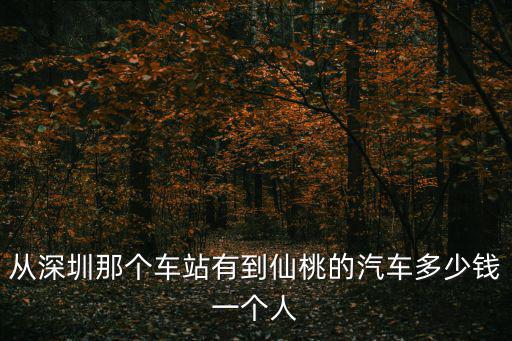 從深圳那個車站有到仙桃的汽車多少錢一個人