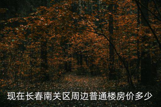 現在長春南關區周邊普通樓房價多少