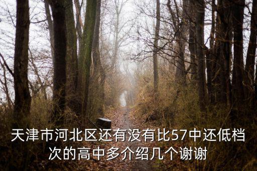 天津市河北區(qū)還有沒有比57中還低檔次的高中多介紹幾個謝謝