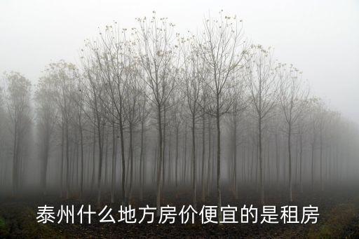 泰州什么地方房價便宜的是租房