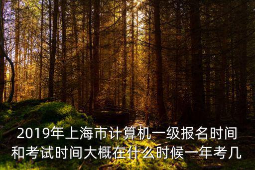 2019年上海市計算機一級報名時間和考試時間大概在什么時候一年考幾