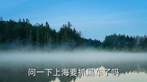 上海市打擊黑車，問一下上海要抓黑車了嗎