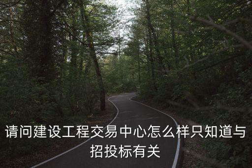請問建設工程交易中心怎么樣只知道與招投標有關
