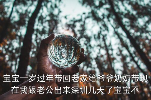 寶寶一歲過年帶回老家給爺爺奶奶帶現(xiàn)在我跟老公出來深圳幾天了寶寶不