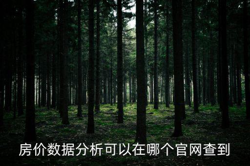 房價(jià)數(shù)據(jù)分析可以在哪個(gè)官網(wǎng)查到