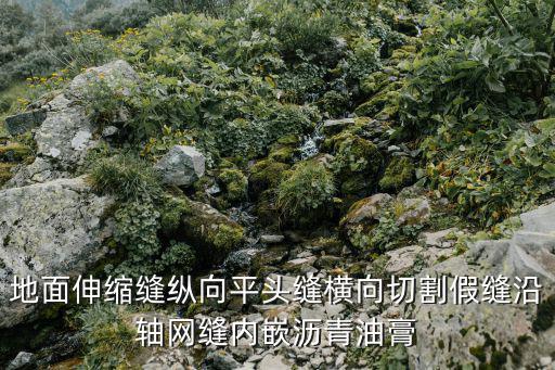 地面伸縮縫縱向平頭縫橫向切割假縫沿軸網縫內嵌瀝青油膏