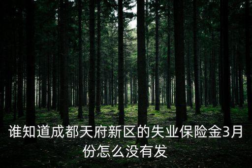 誰(shuí)知道成都天府新區(qū)的失業(yè)保險(xiǎn)金3月份怎么沒(méi)有發(fā)