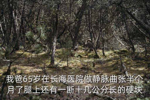 我爸65歲在長海醫(yī)院做靜脈曲張半個月了腿上還有一斷十幾公分長的硬塊