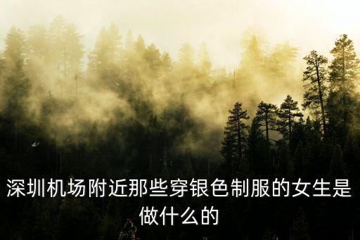 深圳機(jī)場(chǎng)附近那些穿銀色制服的女生是做什么的
