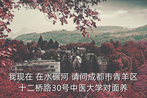 我現在 在水碾河 請問成都市青羊區十二橋路30號中醫大學對面養