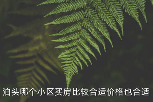 泊頭哪個小區(qū)買房比較合適價格也合適
