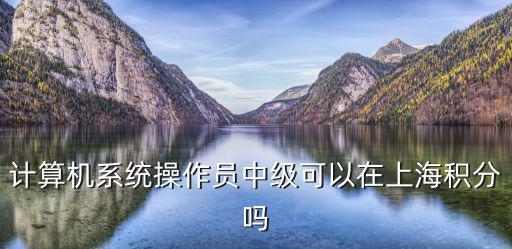 計(jì)算機(jī)系統(tǒng)操作員中級(jí)可以在上海積分嗎