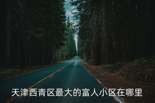 天津西青區最大的富人小區在哪里