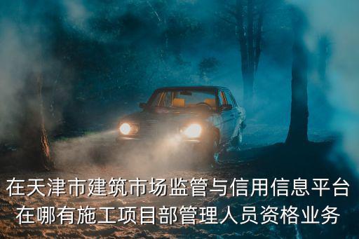在天津市建筑市場(chǎng)監(jiān)管與信用信息平臺(tái)在哪有施工項(xiàng)目部管理人員資格業(yè)務(wù)