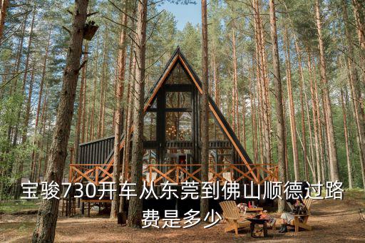 寶駿730開車從東莞到佛山順德過路費是多少