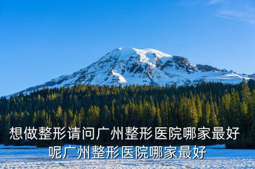 想做整形請問廣州整形醫院哪家最好 呢廣州整形醫院哪家最好