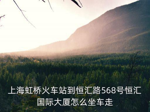上海虹橋火車站到恒匯路568號恒匯國際大廈怎么坐車走