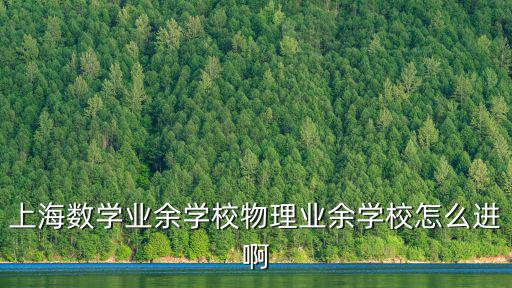 上海數(shù)學業(yè)余學校物理業(yè)余學校怎么進啊