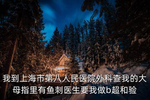 我到上海市第八人民醫院外科查我的大母指里有魚刺醫生要我做b超和驗
