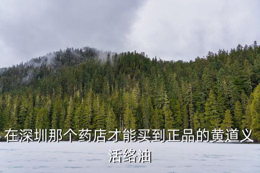 在深圳那個藥店才能買到正品的黃道義活絡油