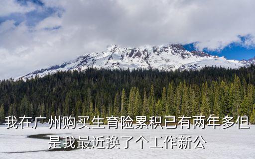 我在廣州購買生育險累積已有兩年多但是我最近換了個工作新公