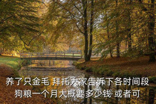 養了只金毛 拜托大家告訴下各時間段狗糧一個月大概要多少錢 或者可