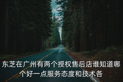 東芝在廣州有兩個授權售后店誰知道哪個好一點服務態度和技術各