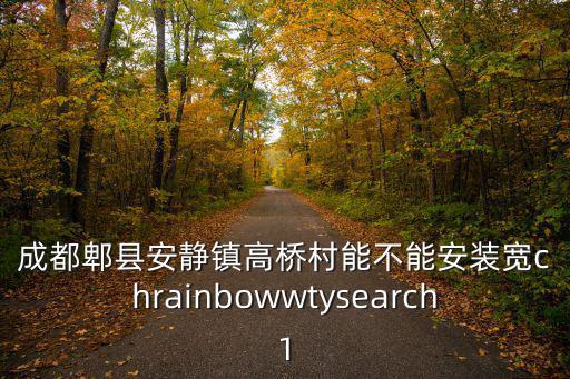 成都郫縣安靜鎮(zhèn)高橋村能不能安裝寬chrainbowwtysearch1