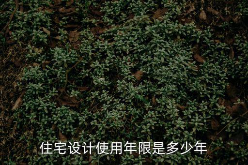 住宅設計使用年限是多少年