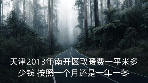 天津2013年南開區(qū)取暖費(fèi)一平米多少錢 按照一個(gè)月還是一年一冬