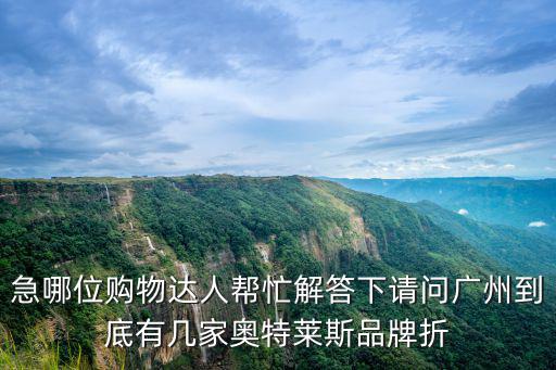 急哪位購物達人幫忙解答下請問廣州到底有幾家奧特萊斯品牌折