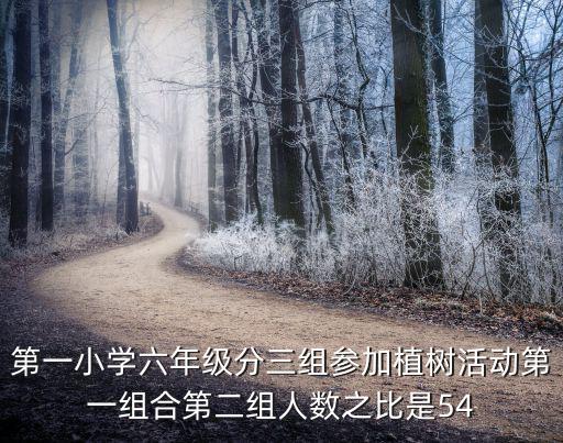 第一小學六年級分三組參加植樹活動第一組合第二組人數之比是54