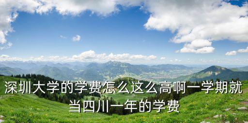 深圳大學的學費怎么這么高啊一學期就當四川一年的學費