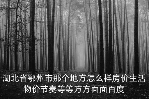 鄂州哪個區域房價最高，鄂州房價