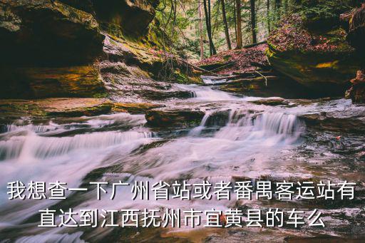 我想查一下廣州省站或者番禺客運站有直達到江西撫州市宜黃縣的車么
