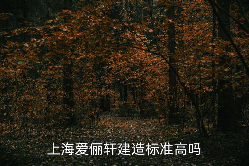 上海愛儷軒建造標(biāo)準(zhǔn)高嗎