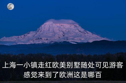 上海一小鎮走紅歐美別墅隨處可見游客感覺來到了歐洲這是哪百