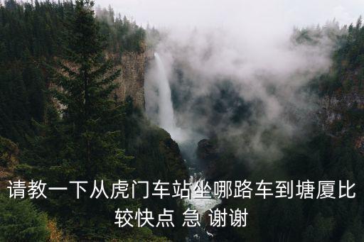 請教一下從虎門車站坐哪路車到塘廈比較快點 急 謝謝