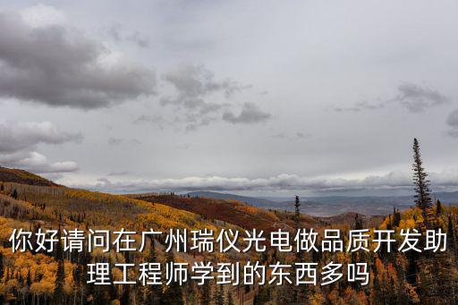你好請問在廣州瑞儀光電做品質開發助理工程師學到的東西多嗎
