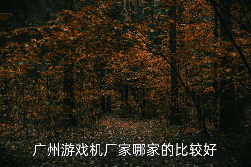 廣州游戲機廠家哪家的比較好