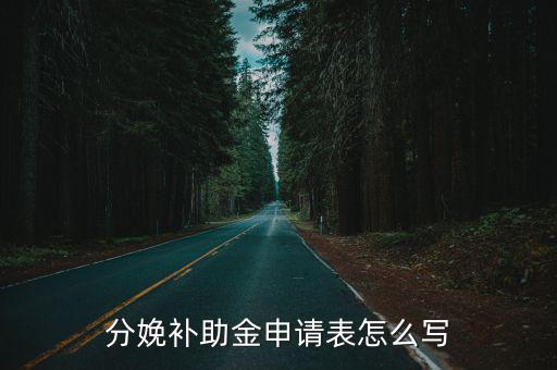 分娩補(bǔ)助金申請(qǐng)表怎么寫(xiě)