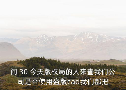 問 30 今天版權(quán)局的人來查我們公司是否使用盜版cad我們都把