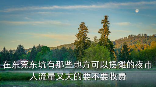 在東莞東坑有那些地方可以擺攤的夜市人流量又大的要不要收費