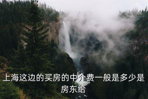上海這邊的買房的中介費一般是多少是房東給