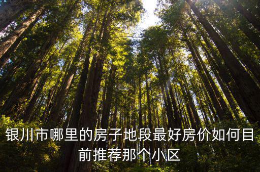 銀川市哪里的房子地段最好房價如何目前推薦那個小區